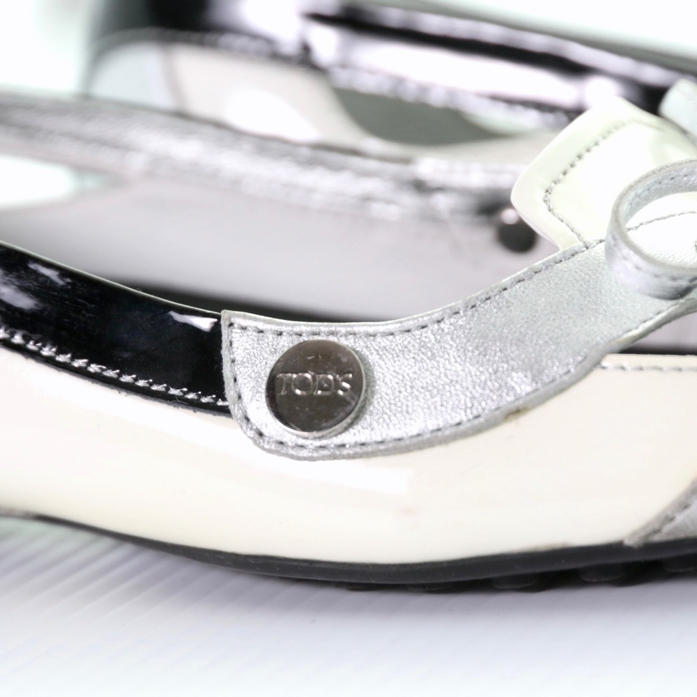 Tod’s Patent Leather Lace Up Ballet Driving Flats Shoes Womens 6.5M/36.5 Italy - Picture 5 of 9